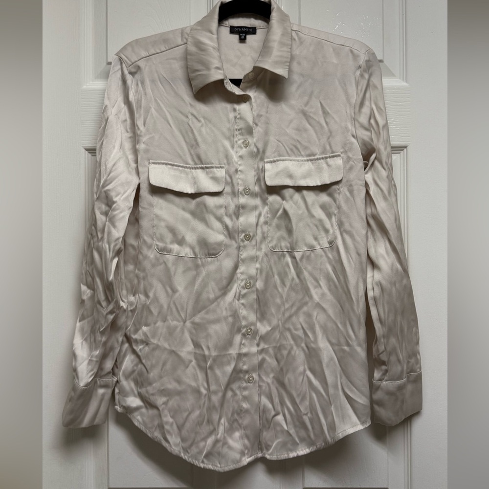 Dynamite white silk shirt